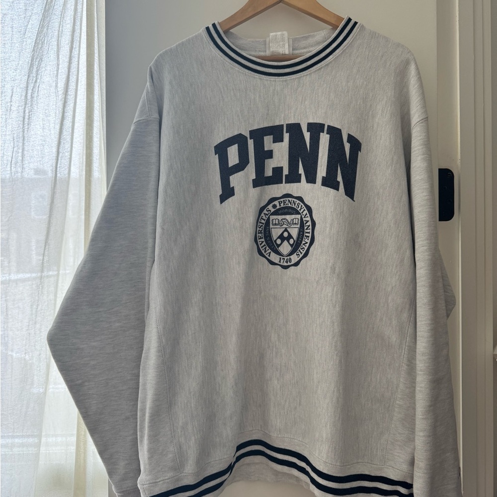 Vintage Oversized Penn Logo Crewneck Sweater